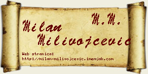 Milan Milivojčević vizit kartica
